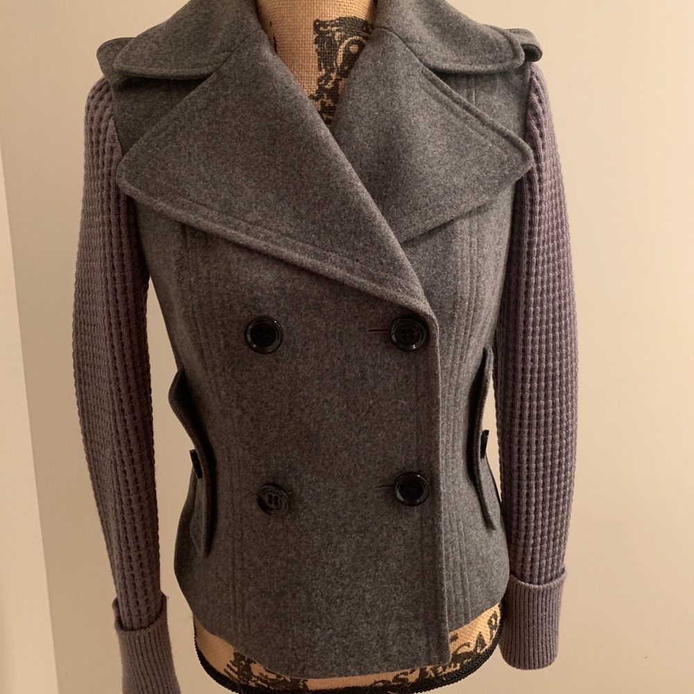 Burberry wool sweater jacket coat Sz 4